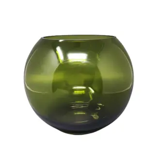 1960s Gorgeous Green Vase By Flavio Poli. Made in Italy