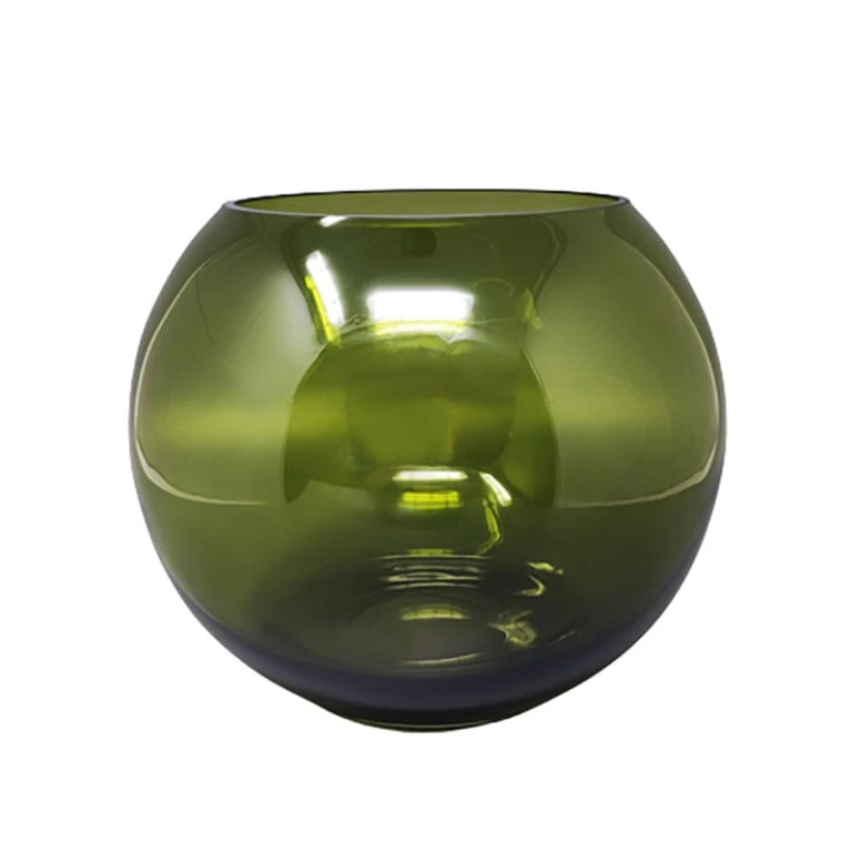 1960s Gorgeous Green Vase By Flavio Poli. Made in Italy