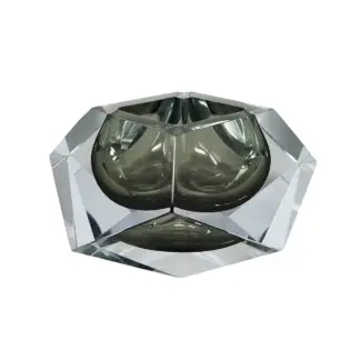 1960s Astonishing Large Grey Ashtray or Catch-All By Flavio Poli for Seguso