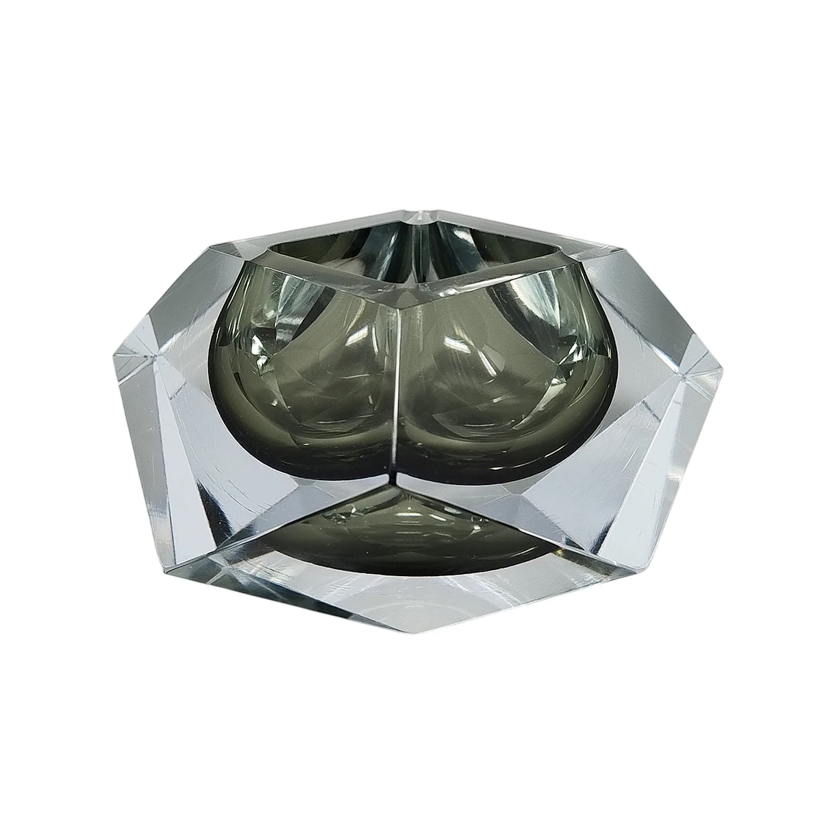 1960s Astonishing Large Grey Ashtray or Catch-All By Flavio Poli for Seguso