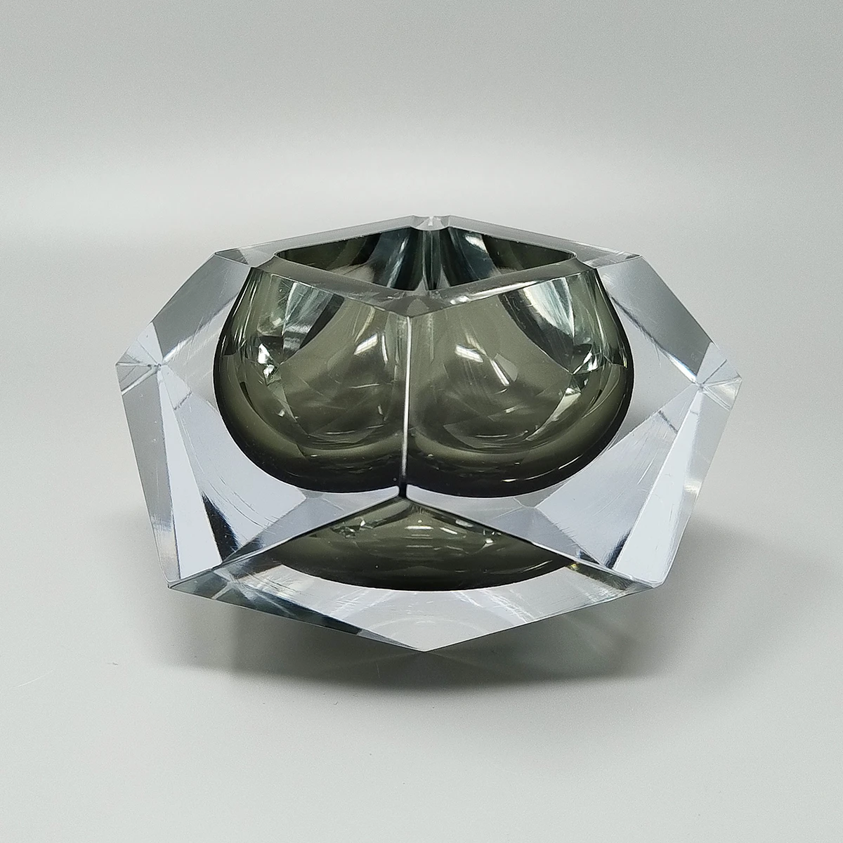 1960s Astonishing Large Grey Ashtray or Catch-All By Flavio Poli for Seguso
