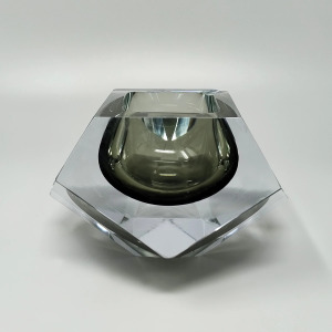 1960s Astonishing Large Grey Ashtray or Catch-All By Flavio Poli for Seguso