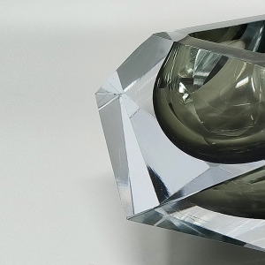 1960s Astonishing Large Grey Ashtray or Catch-All By Flavio Poli for Seguso
