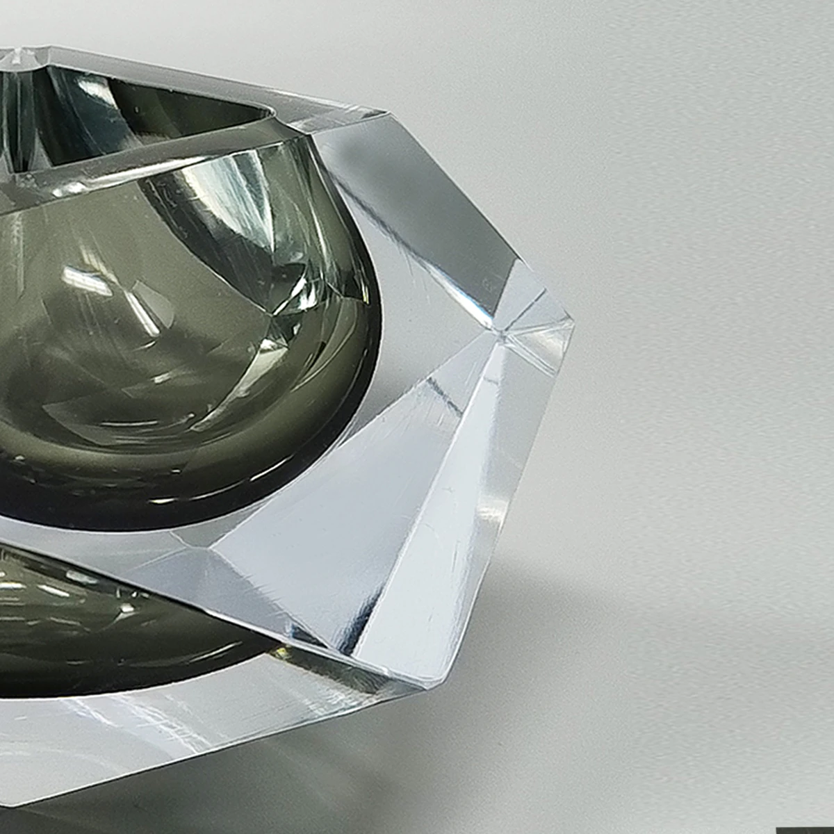 1960s Astonishing Large Grey Ashtray or Catch-All By Flavio Poli for Seguso