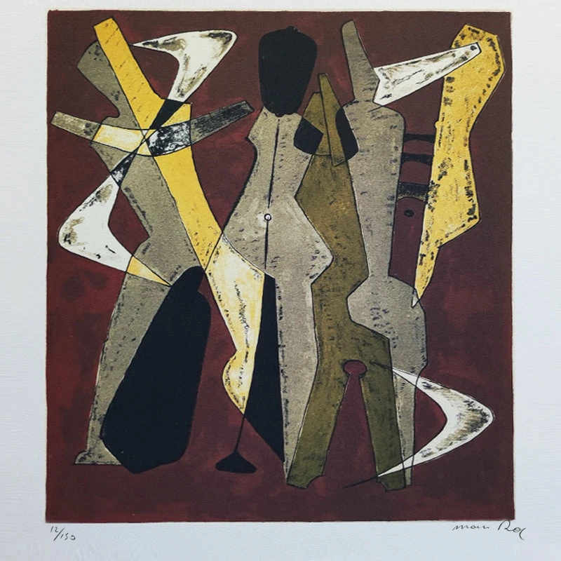 1960s Gorgeous Man Ray "Promenade" Limited Edition Lithograph