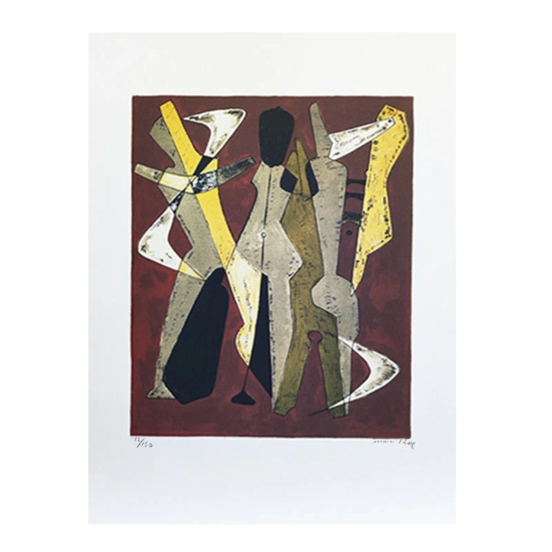 1960s Gorgeous Man Ray "Promenade" Limited Edition Lithograph