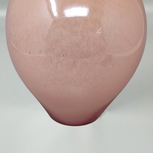 1970s Luxury Pink Handrafted Vase in Murano Glass by Maestro del Vetro. Made in Italy