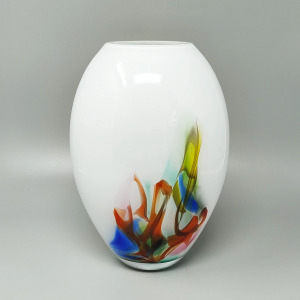 1970s Gorgeous Vase Handcrafted in Murano Glass. Made in Italy
