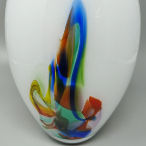 1970s Gorgeous Vase Handcrafted in Murano Glass. Made in Italy