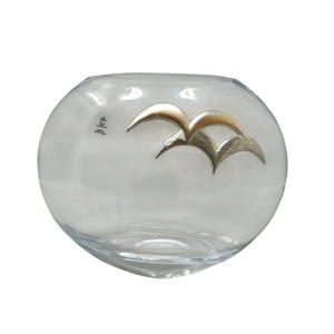 1970s Exquisited Luxury Vase in Crystal and Silver by Camilletti. Made in Italy