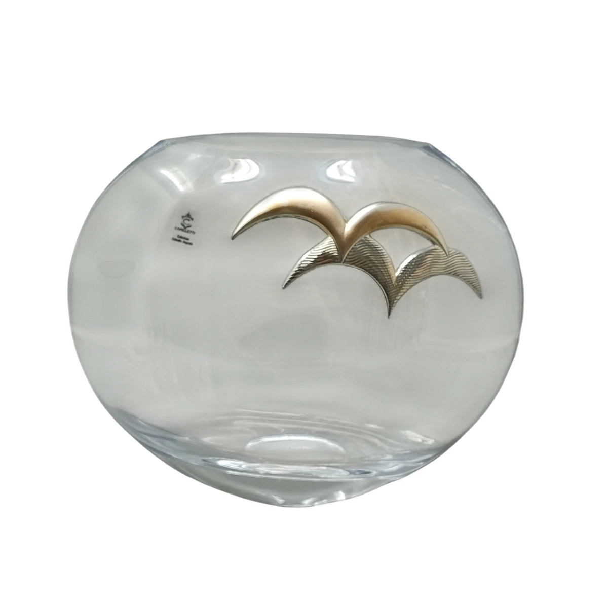 1970s Exquisited Luxury Vase in Crystal and Silver by Camilletti. Made in Italy