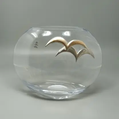 1970s Exquisited Luxury Vase in Crystal and Silver by Camilletti. Made in Italy - Image 2