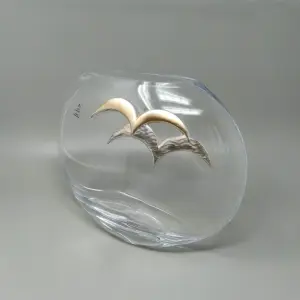 1970s Exquisited Luxury Vase in Crystal and Silver by Camilletti. Made in Italy