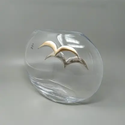 1970s Exquisited Luxury Vase in Crystal and Silver by Camilletti. Made in Italy - Image 4