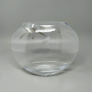 1970s Exquisited Luxury Vase in Crystal and Silver by Camilletti. Made in Italy