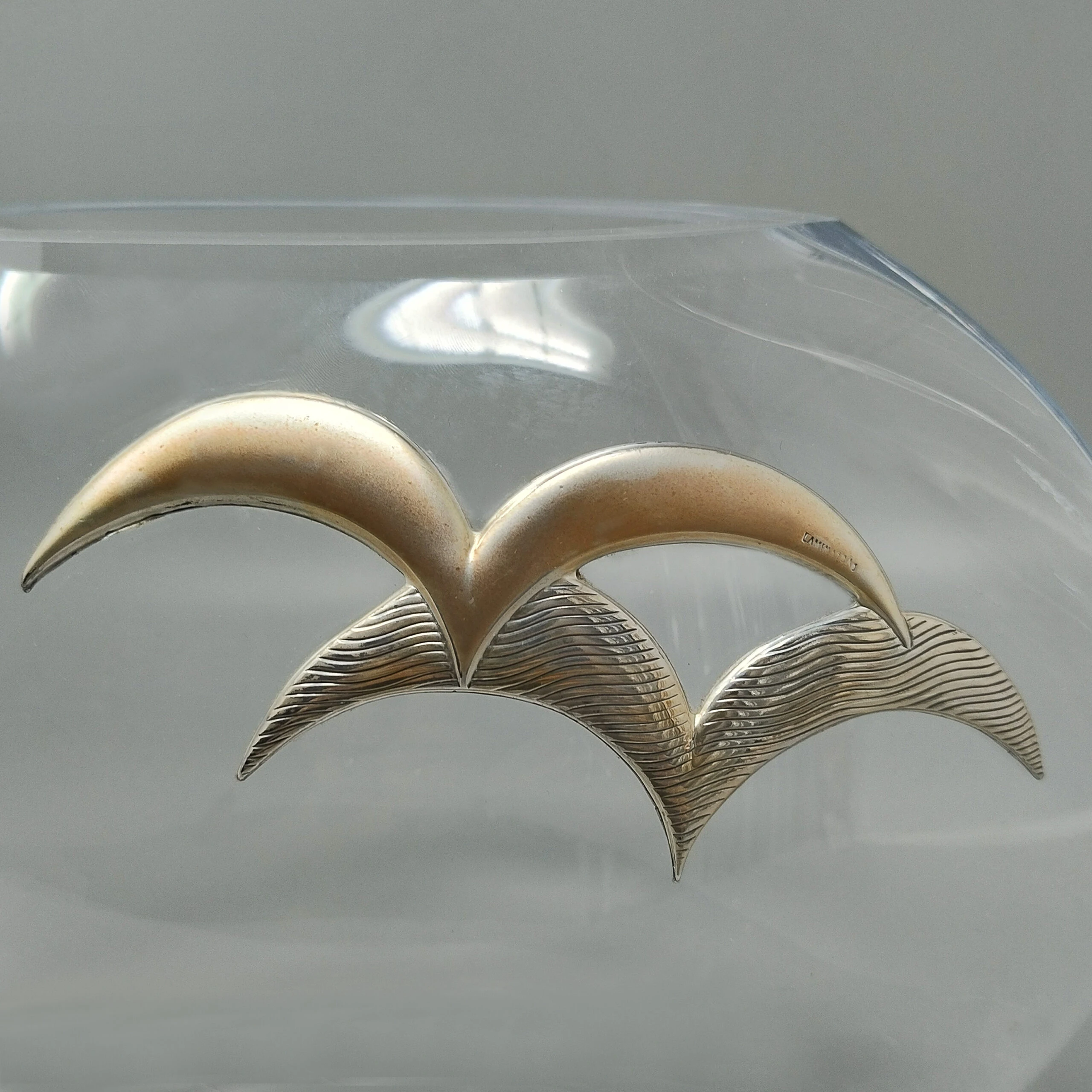 1970s Exquisited Luxury Vase in Crystal and Silver by Camilletti. Made in Italy