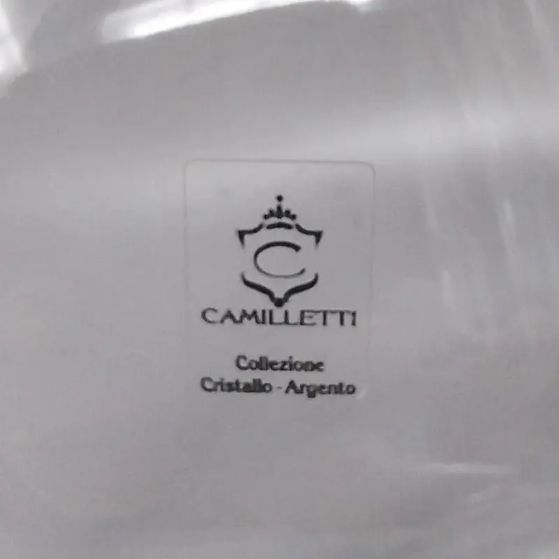 1970s Exquisited Luxury Vase in Crystal and Silver by Camilletti. Made in Italy