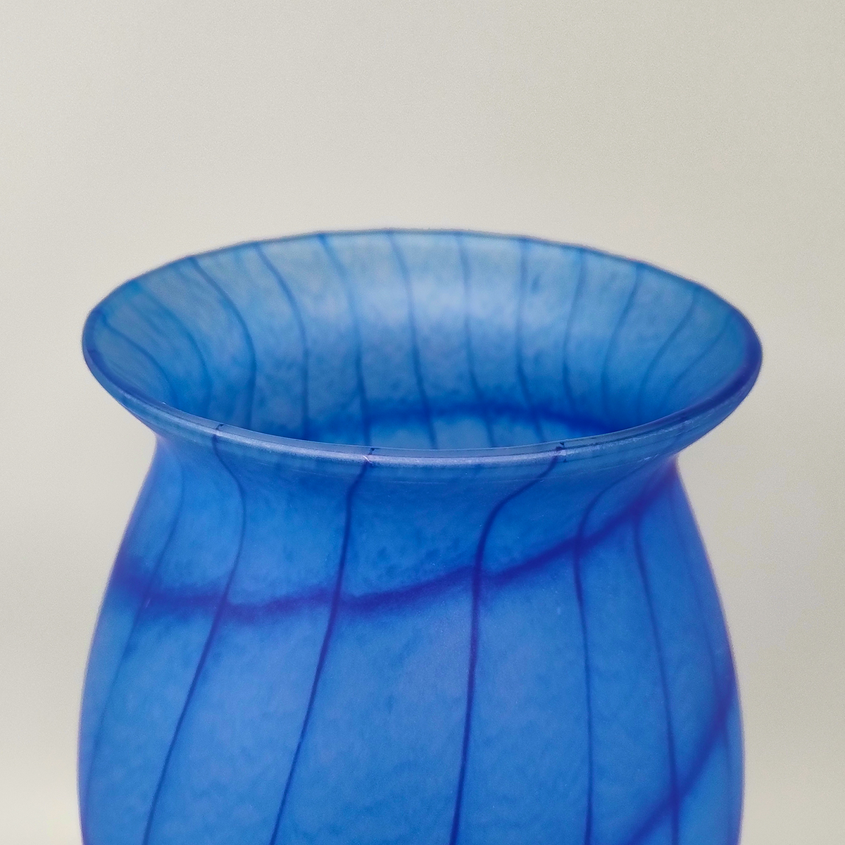 1970s Luxury Blue Handrafted Vase in Murano Glass by Ca dei Vetrai Made in Italy