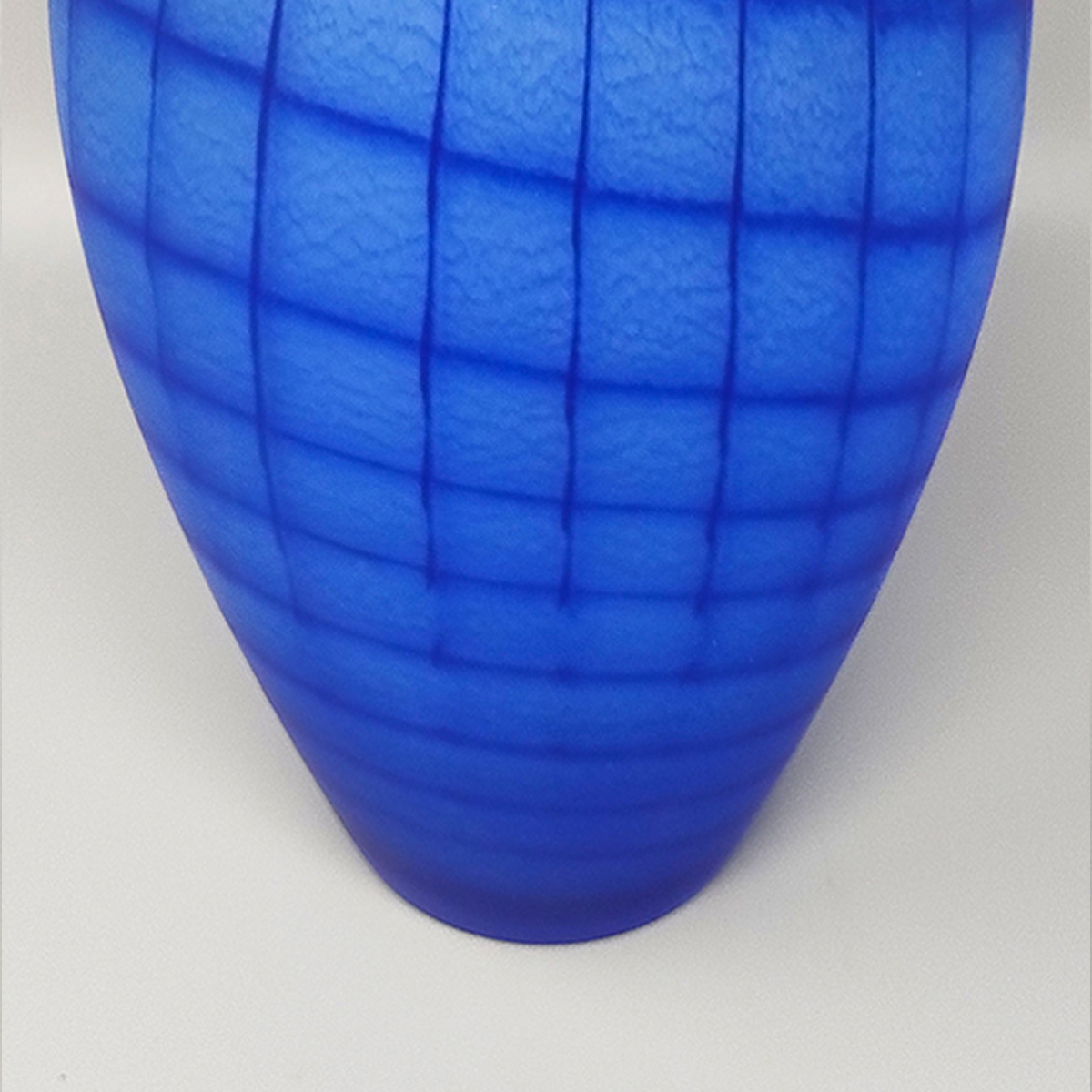 1970s Luxury Blue Handrafted Vase in Murano Glass by Ca dei Vetrai Made in Italy