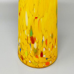 1970s Luxury Yellow Handrafted Vase in Murano Glass by Maestro del Vetro. Made in Italy