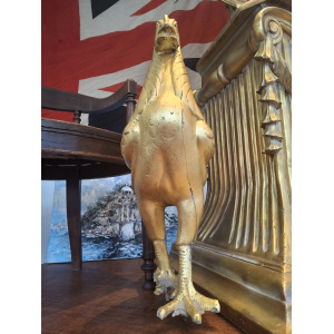 1970s Carved & Gilt Courage Brewery Advertising Cockerel. Vintage/Breweriana