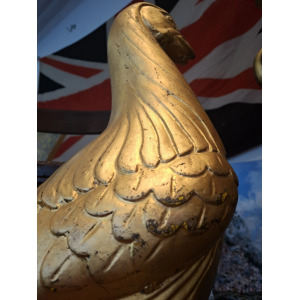 1970s Carved & Gilt Courage Brewery Advertising Cockerel. Vintage/Breweriana