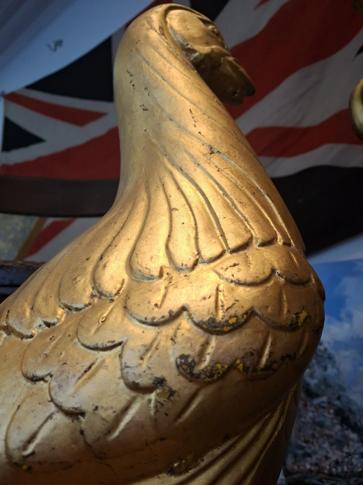 1970s Carved & Gilt Courage Brewery Advertising Cockerel. Vintage/Breweriana