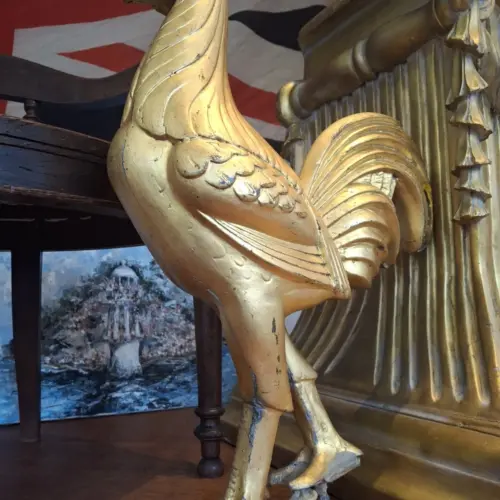 1970s Carved & Gilt Courage Brewery Advertising Cockerel. Vintage/Breweriana