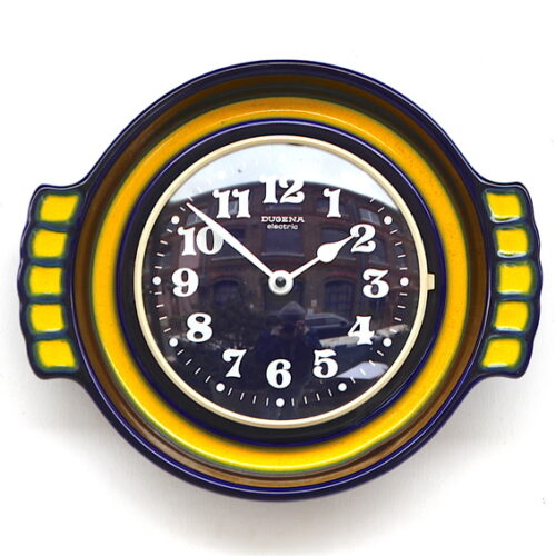 1970s West German Ceramic Vintage Factory Wall Clock. Fully Guaranteed