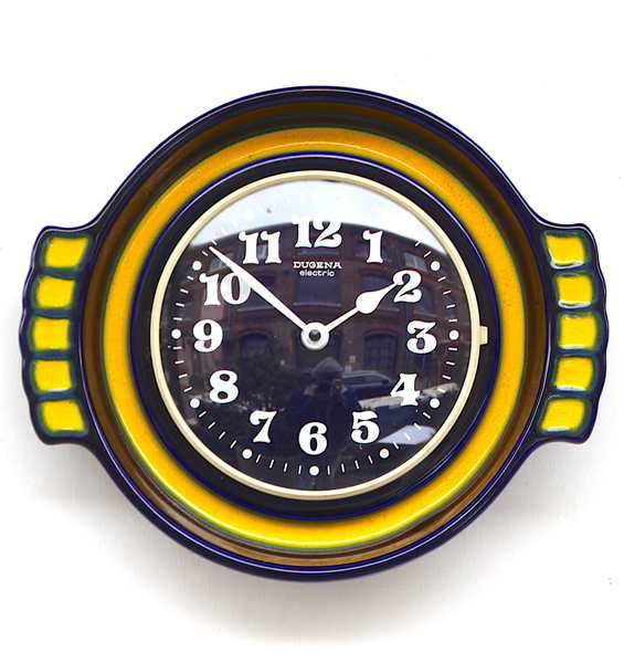 1970s West German Ceramic Vintage Factory Wall Clock. Fully Guaranteed