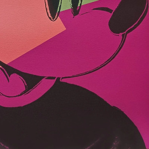 1980s Gorgeous Andy Warhol "Mickey Mouse" Limited Edition Lithograph by CMOA