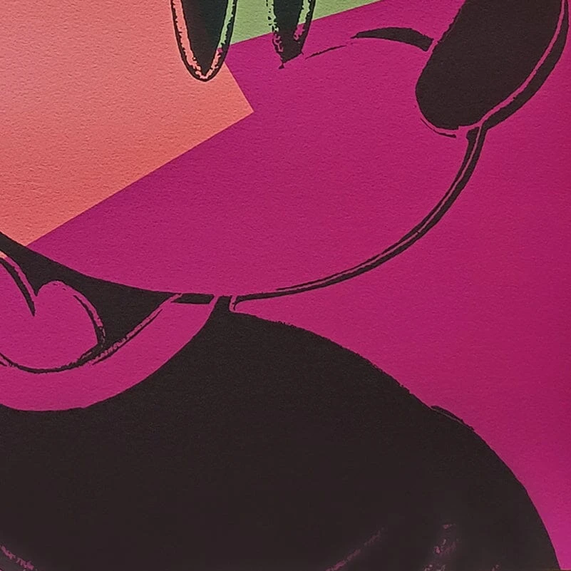 1980s Gorgeous Andy Warhol "Mickey Mouse" Limited Edition Lithograph by CMOA