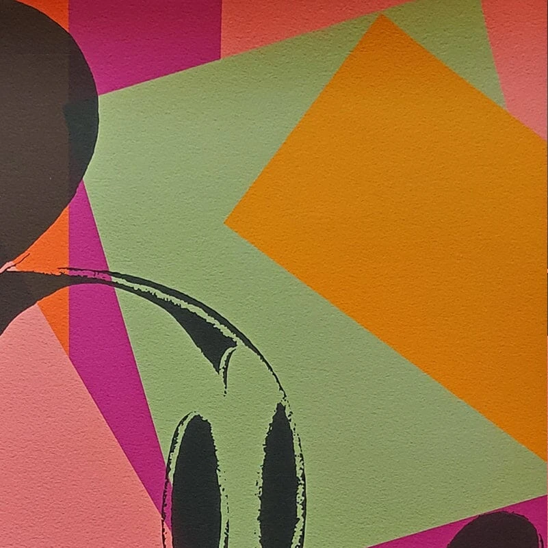 1980s Gorgeous Andy Warhol "Mickey Mouse" Limited Edition Lithograph by CMOA