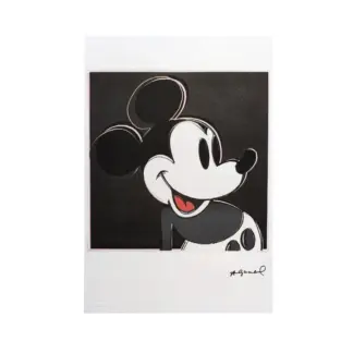 1980s Gorgeous Andy Warhol "Mickey Mouse" Limited Edition Lithograph by Leo Castelli