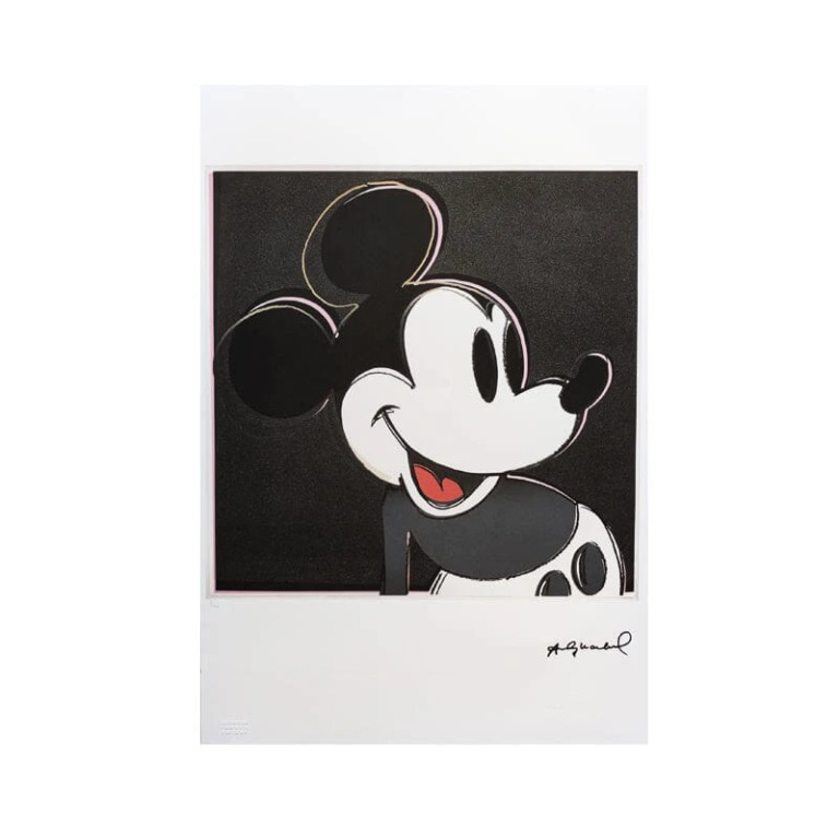 1980s Gorgeous Andy Warhol "Mickey Mouse" Limited Edition Lithograph by Leo Castelli