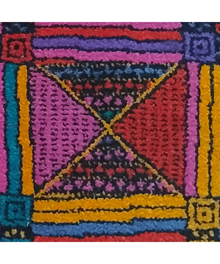 1980s Gorgeous Geometric Italian Woolen Rug by Missoni for T&J Vestor