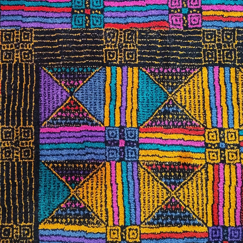 1980s Gorgeous Geometric Italian Woolen Rug by Missoni for T&J Vestor