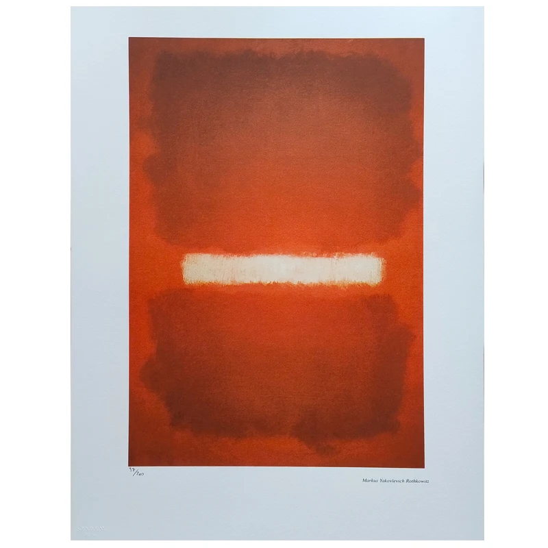 1980s Gorgeous Mark Rothko Limited Edition Lithograph