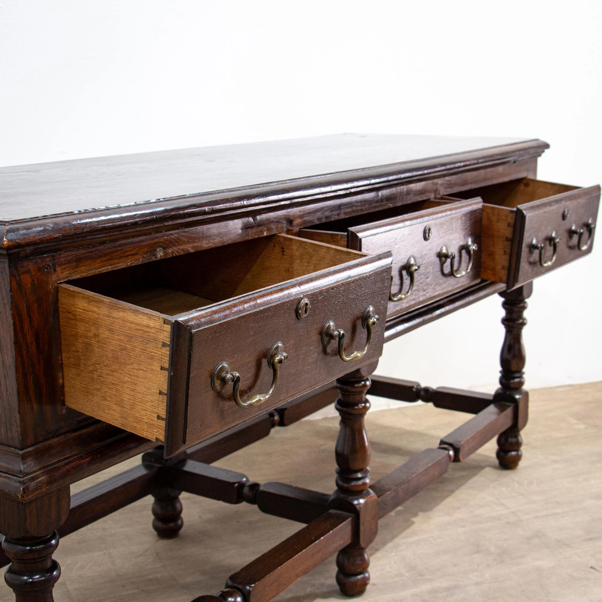 1930s Traditional Oak Dresser Base
