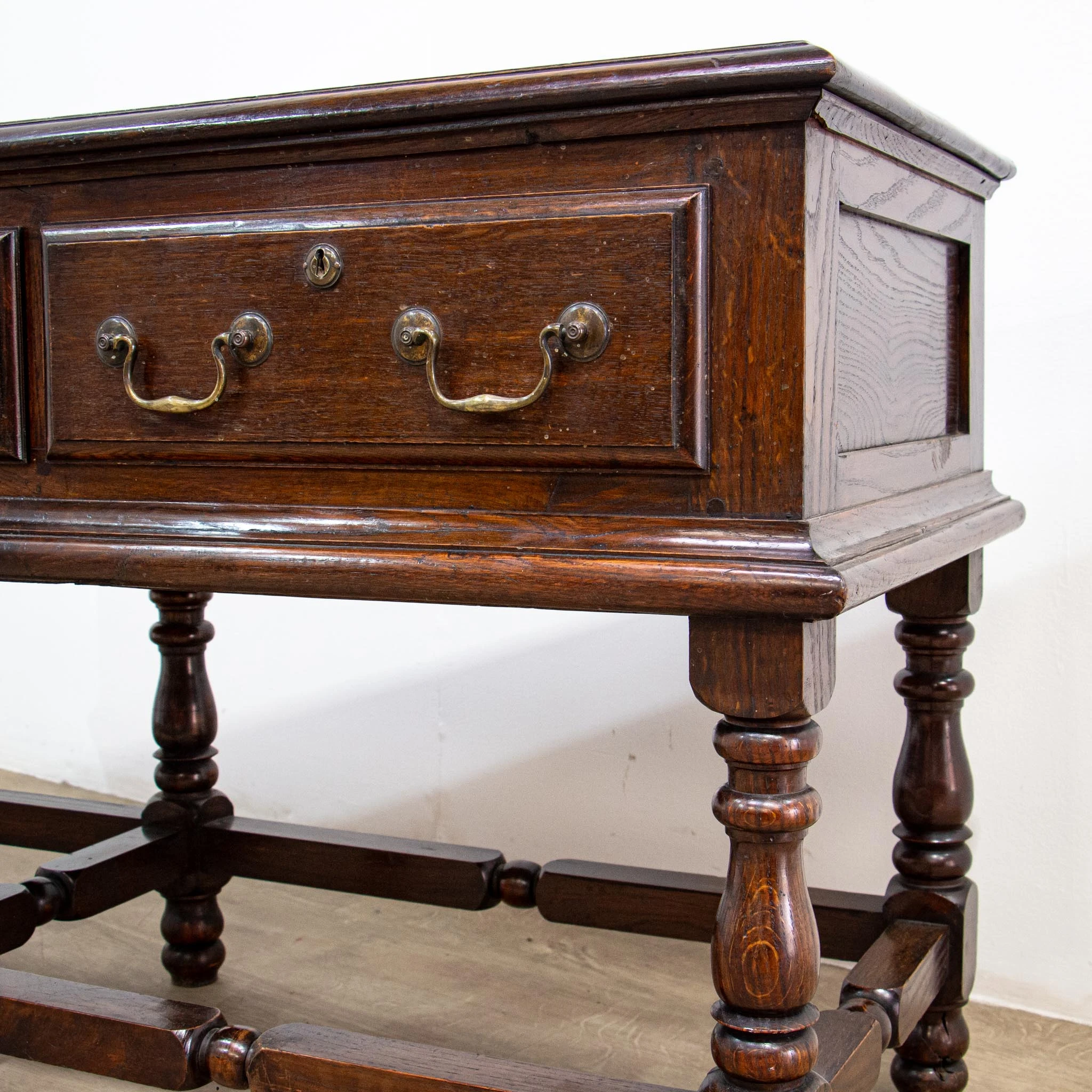 1930s Traditional Oak Dresser Base