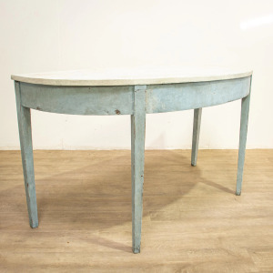 Pair of Painted Regency Demi Lune Console Tables