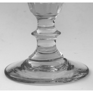 A set 4X antique Stemware cut glass deceptive illusion Spirit Glasses C.19thC