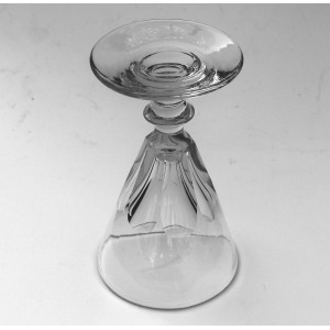 A set 4X antique Stemware cut glass deceptive illusion Spirit Glasses C.19thC