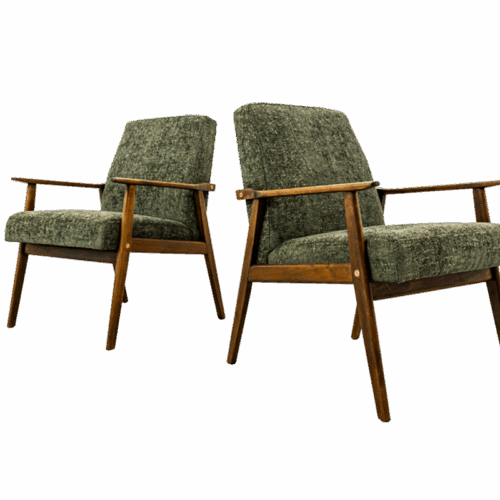 Pair Of Vintage Armchairs Type 300 201, Bfm, Poland, 1970s
