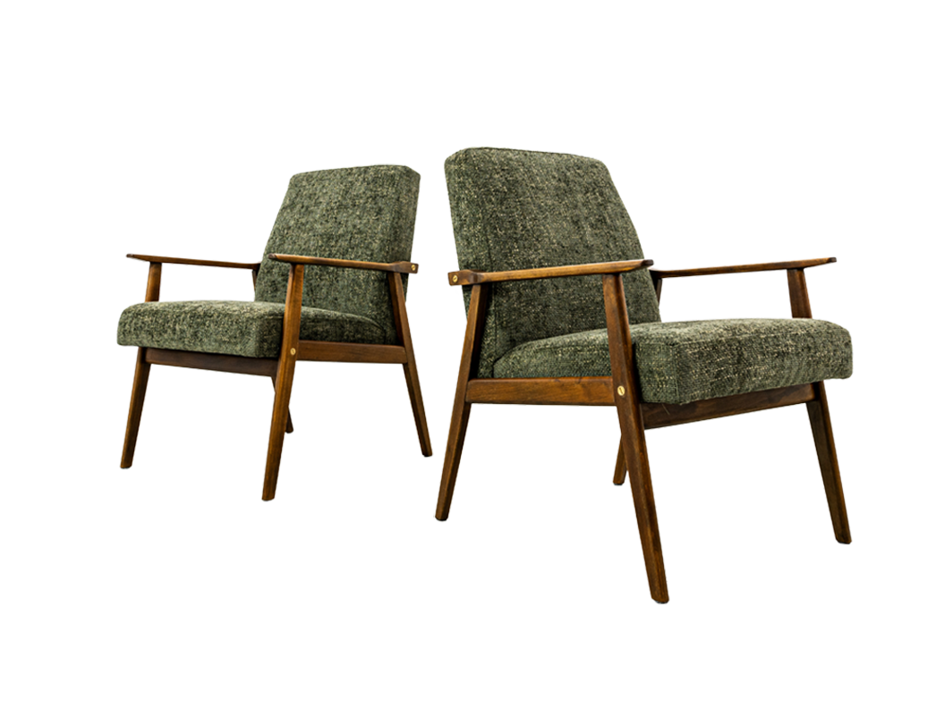 Pair Of Vintage Armchairs Type 300 201, Bfm, Poland, 1970s