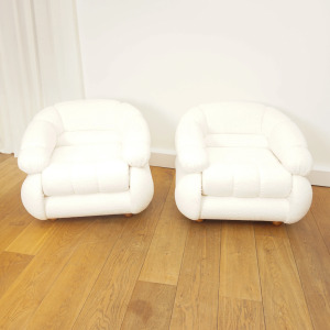 Pair of Armchairs Adriano Piazzesi, 1970
