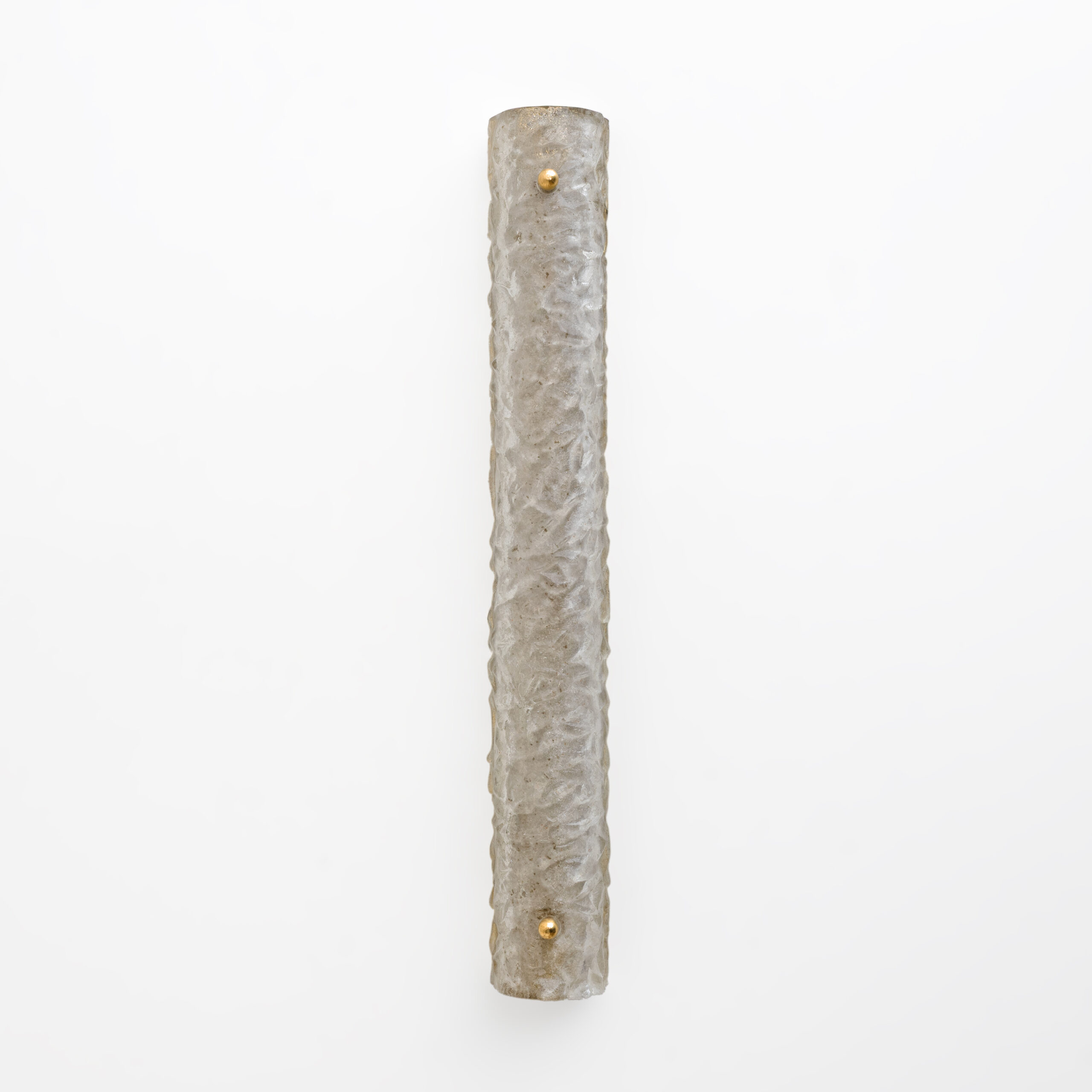 Pair of Modern Brass and Murano Glass "Scavo" Sconces