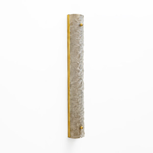 Pair of Modern Brass and Murano Glass "Scavo" Sconces