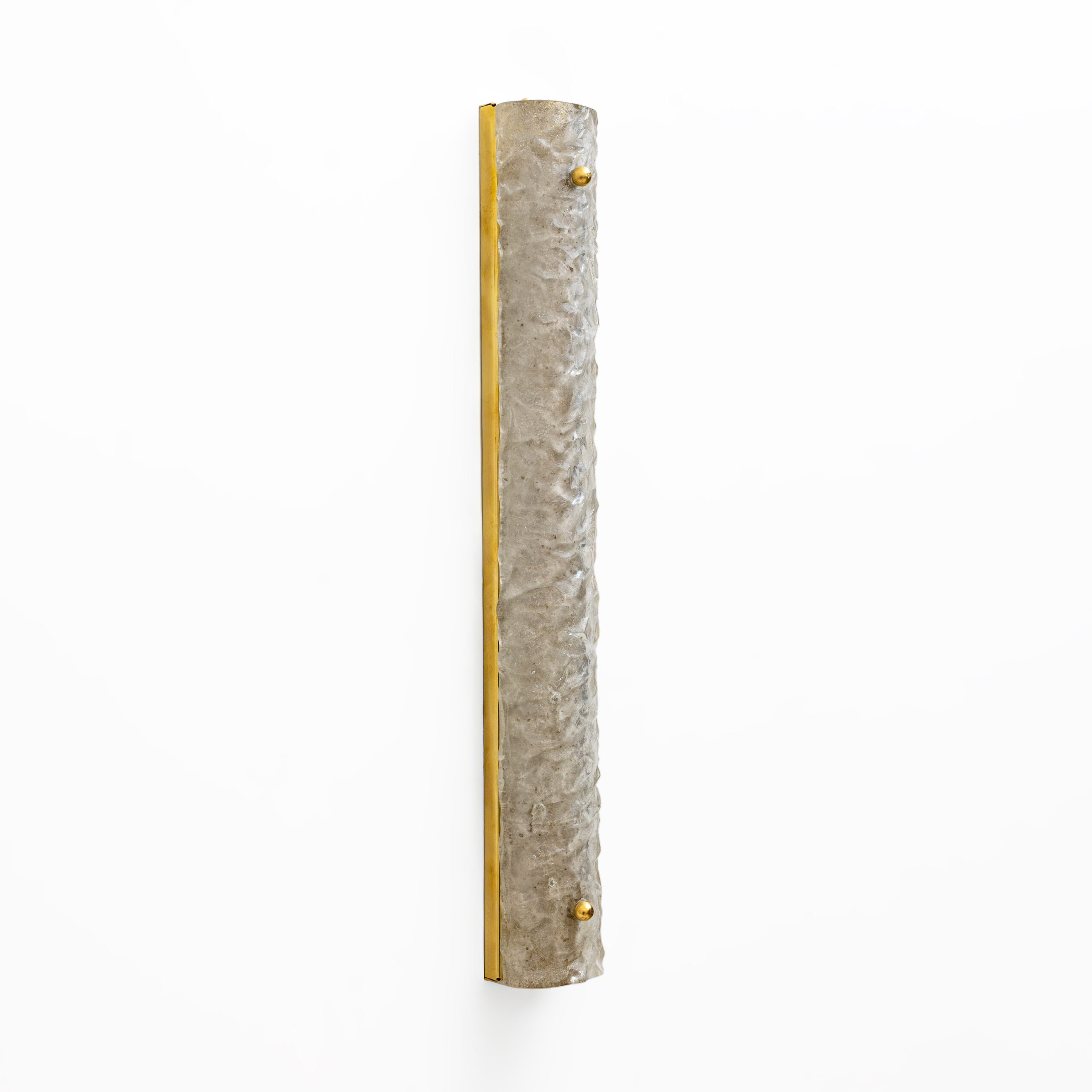 Pair of Modern Brass and Murano Glass "Scavo" Sconces