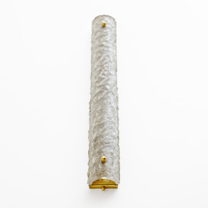 Pair of Modern Brass and Murano Glass "Scavo" Sconces